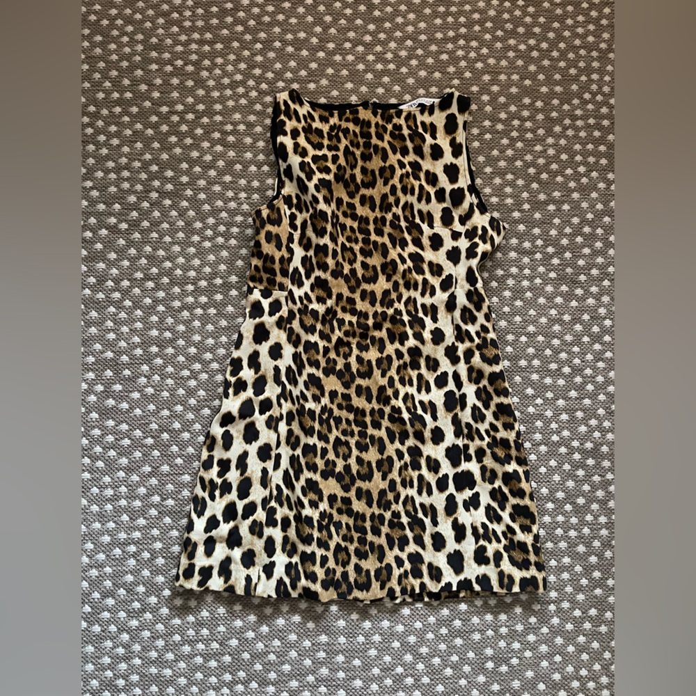 NWOT Zara mini dress leopard medium